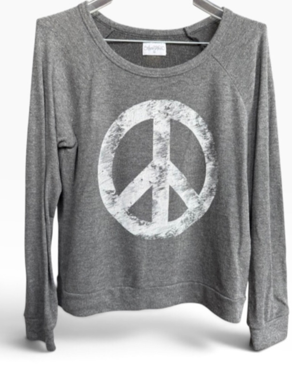 Lauren Moshi Grey Peace Sweater Sz XS
